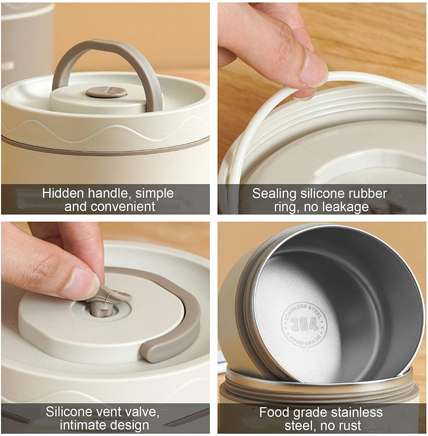 Stainless Steel Thermal Vacuum Insulated Lunch Box Set