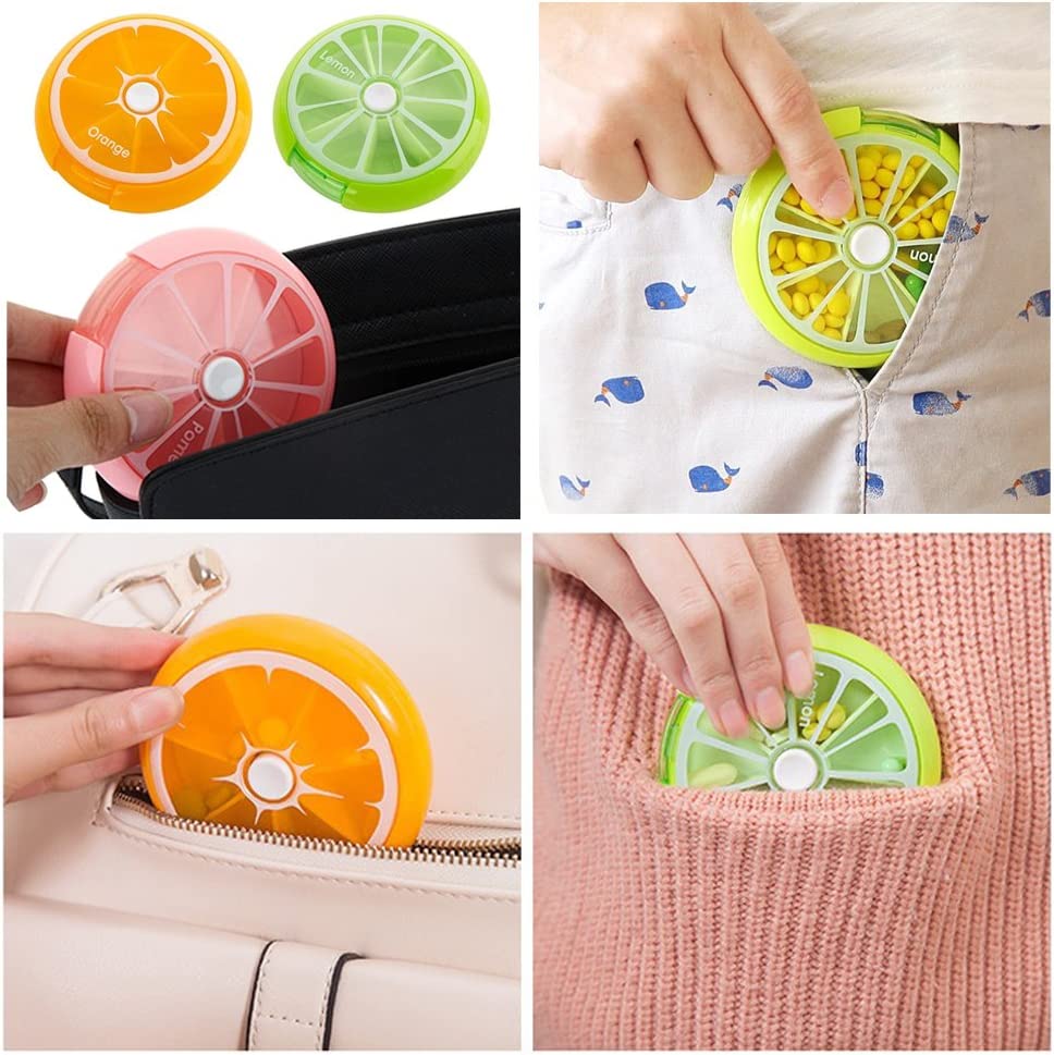 Portable Rotating Travel 7 Day Weekly Pill/Tablets Medicine Dispenser Organizer