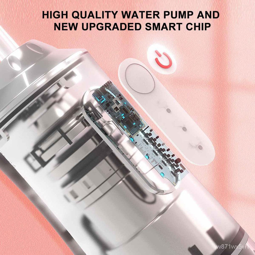 مضخة ماء للفم قابلة للشحن بسعة 220 مل وتحتوي على 3 أوضاع تنظيف
