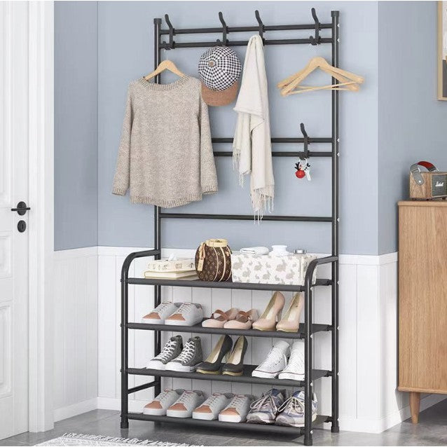 3in1 Multifunctional Hall Tree Shoe Rack with Storage Organizer