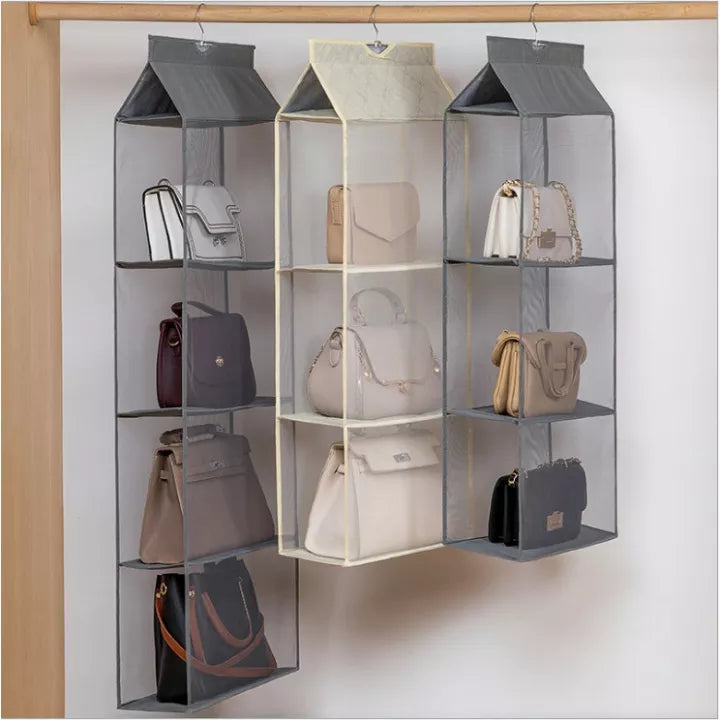 Multi Layer Hanging Handbag Wardrobe Organizer