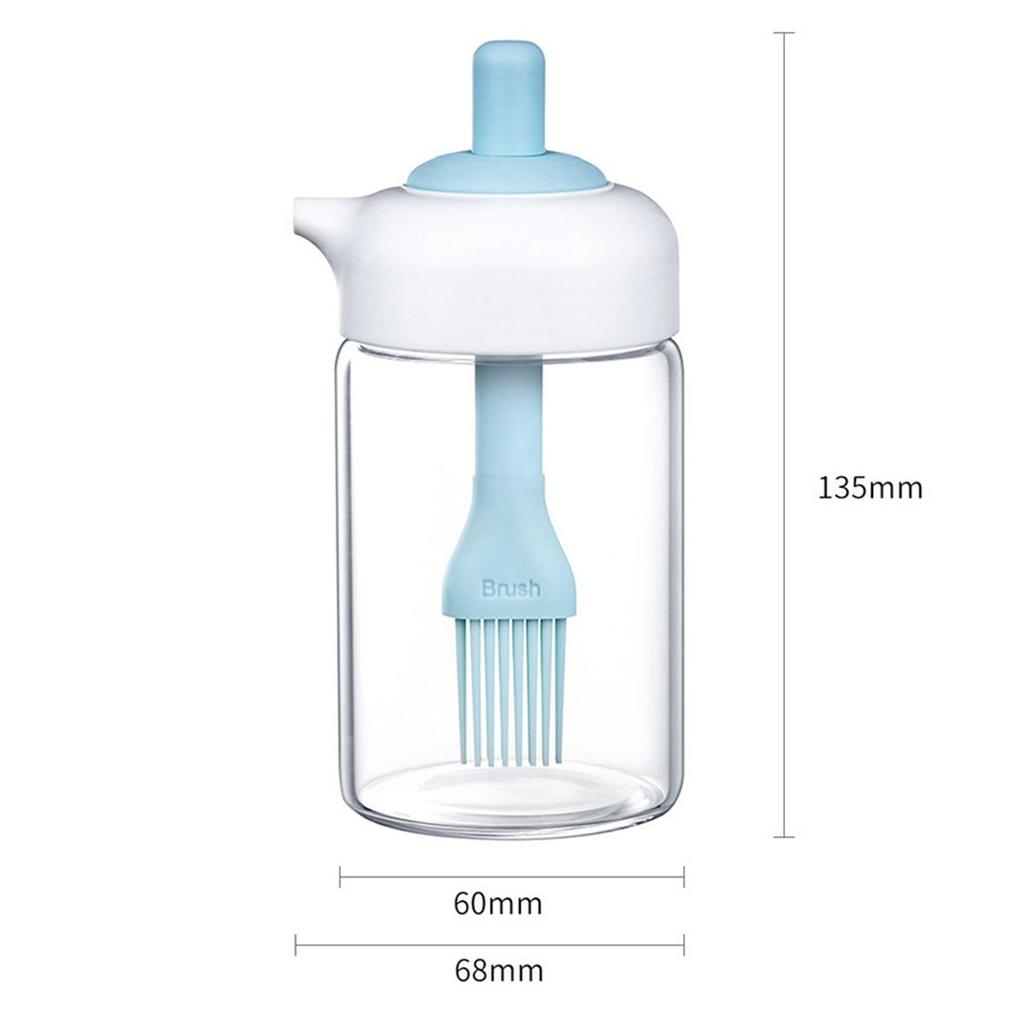 Oil Dispenser Bottle With Silicone Oil Brush, 230Ml