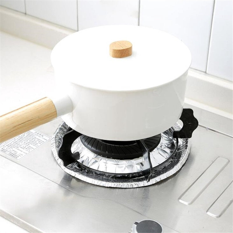 A gas stove with Gas Stove Aluminium Foil Paper
