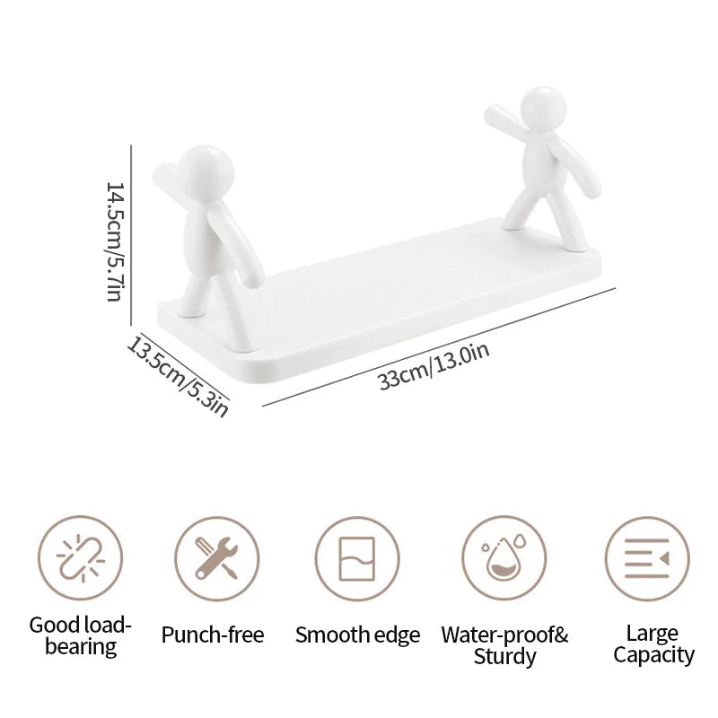 Wall Mount Punch-Free Storage Rack - size