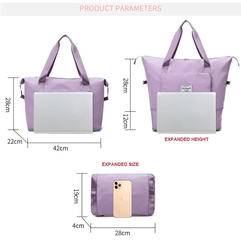 Large Capacity Foldable Travel Bag for Women