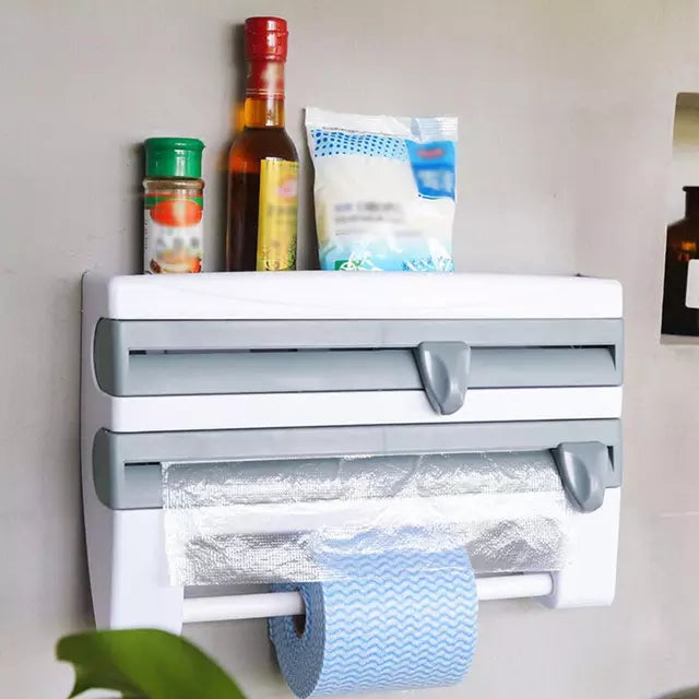 Cling And Aluminium Foil Film Dispenser On A Wall