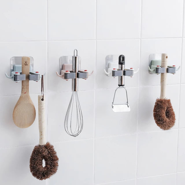 4 Wall Mount Mop Holder