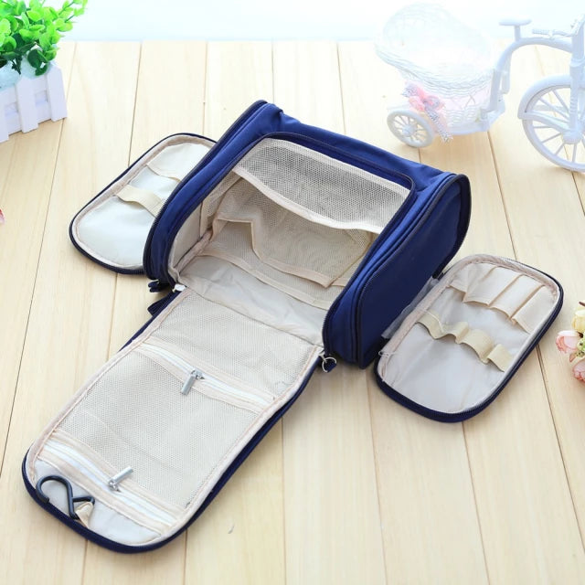 inside of Travel Toiletry Wash Cosmetic Bag Makeup Storage Case