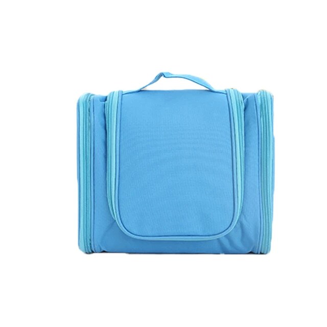 Travel Toiletry Wash Cosmetic Bag Makeup Storage Case in light blue color