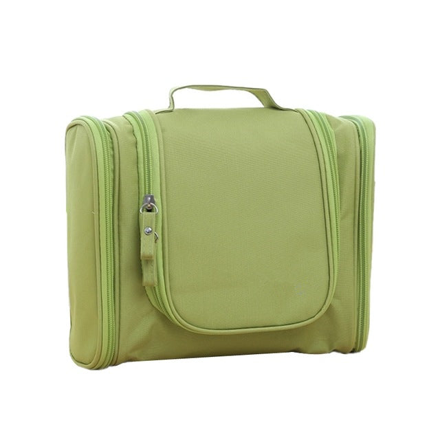Travel Toiletry Wash Cosmetic Bag Makeup Storage Case in pista color