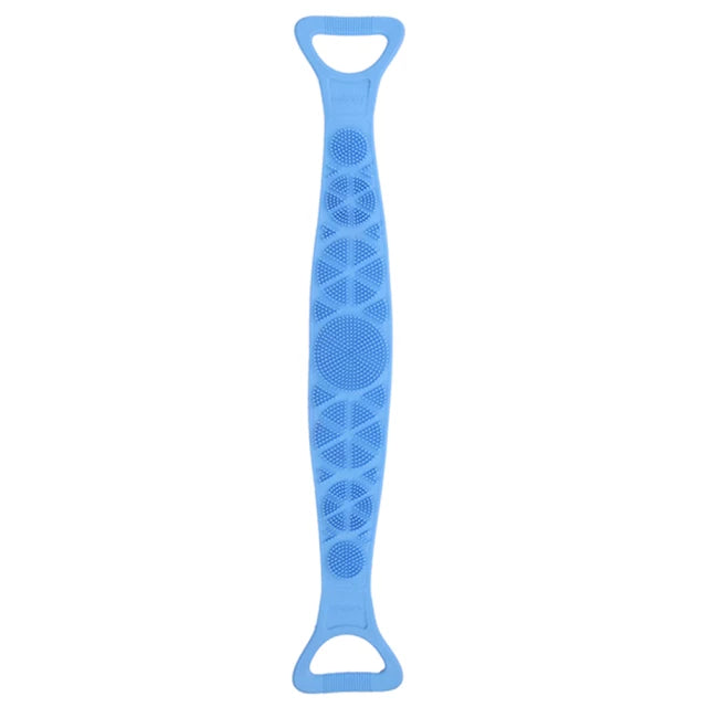 Silicone Bath Rubbing Strap - Blue