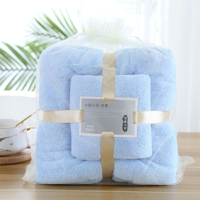 Bath Towel Set for Kids and Adults in light blue color
