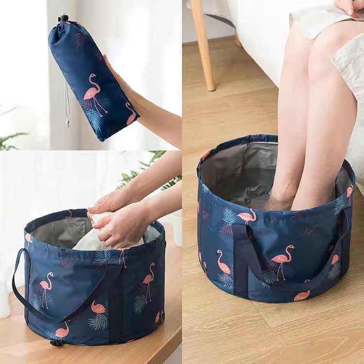 Collapsible Bucket Multi-Use Portable Basin for Soaking Feet Travelling Camping Picnic Indoor Outdoor