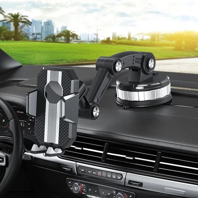 360° Rotating Super Adsorption Adjustable Magnetic Car Phone Holder placed in the car