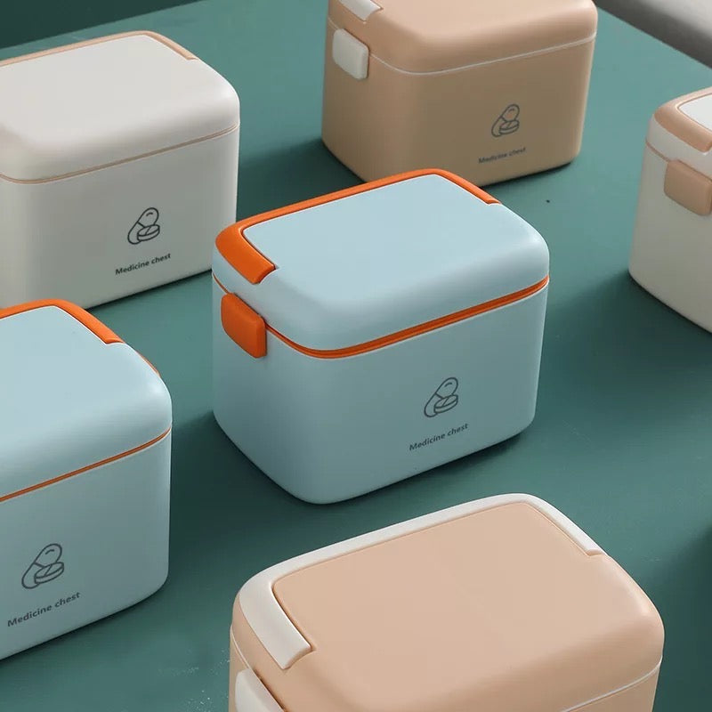 Portable Multi Layer Medical First Aid Box, Large Capacity Medicine Storage Box