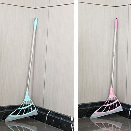 Two different-colored Multifunction Magic Brooms with Adjustable Length placed in the room