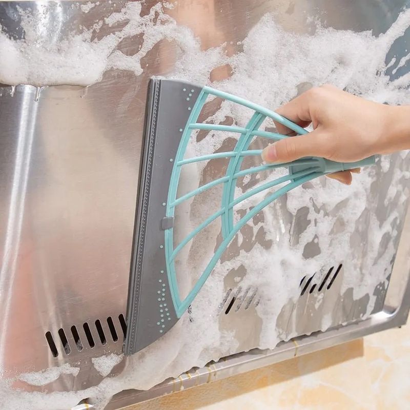 Someone cleaning with the help of Multifunction Magic Broom with Adjustable Length