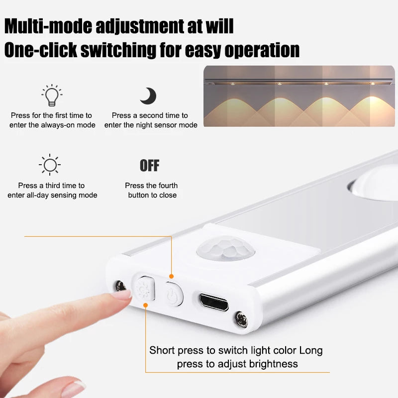 Ultra-slim USB LED Motion Sensor Wireless Light