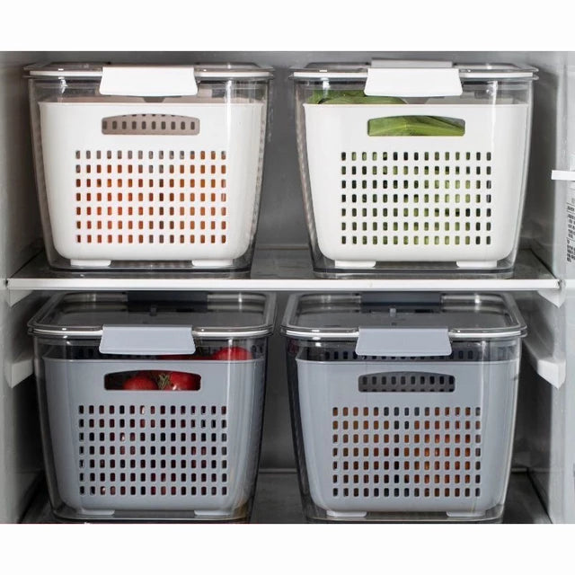 A group of Fresh Vegetable Fruits Drain Storage Organizer