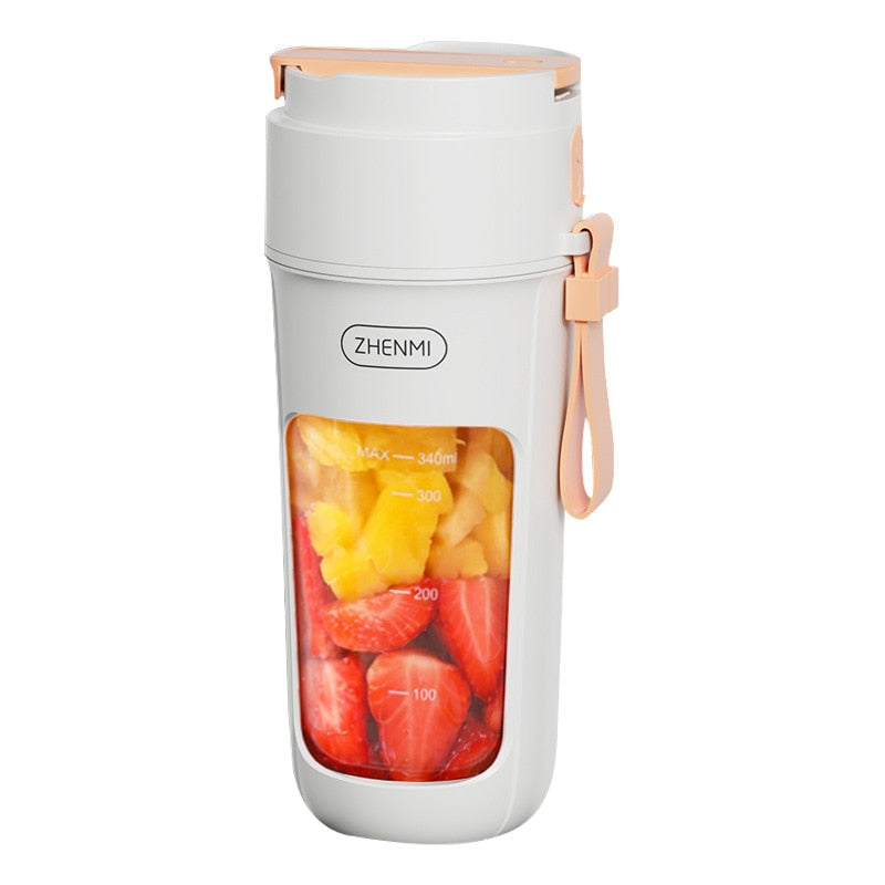 340ml Portable USB Rechargeable 8 Blades Stainless Steel Blender for Shakes and Smoothies