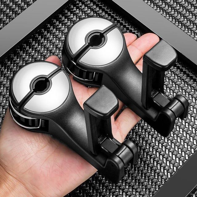 Close-up view of Car Headrest Hook Handbag Storage Holder