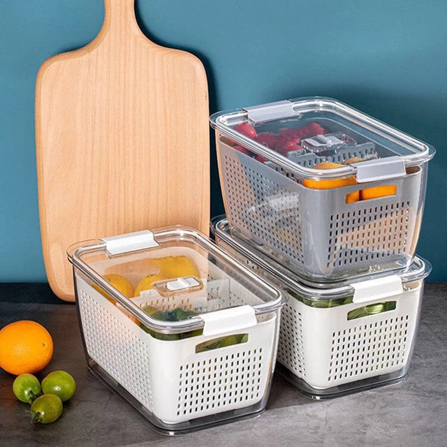 Storage Basket with fruit in them