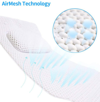 Bathtub Mat, Full Body Spa Bath Mattress Cushion Soft Breathable Quilted Bathtub Mat with Pillow