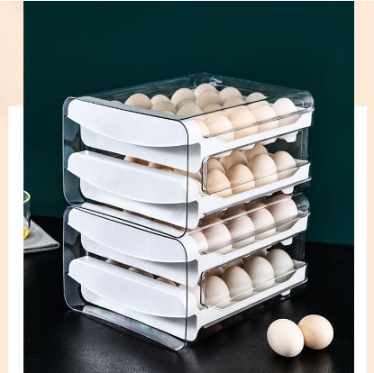 Double Layer Egg Storage Drawer with eggs