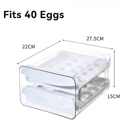 Eggs Double Layer Egg Storage Drawer with its size