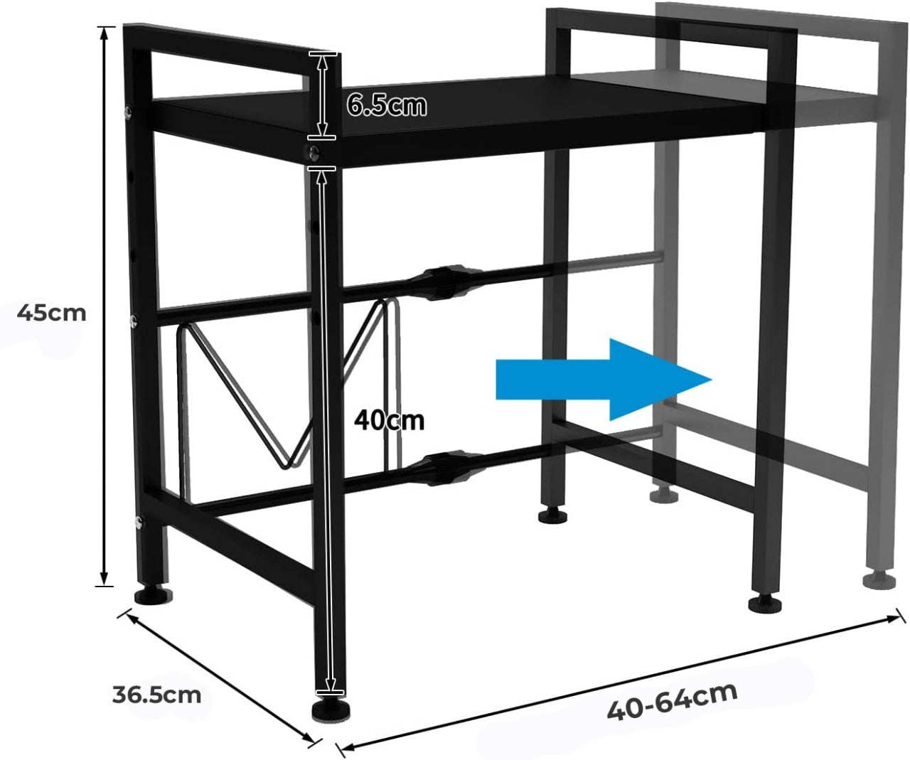 1 Tier Expandable Microwave Oven Rack