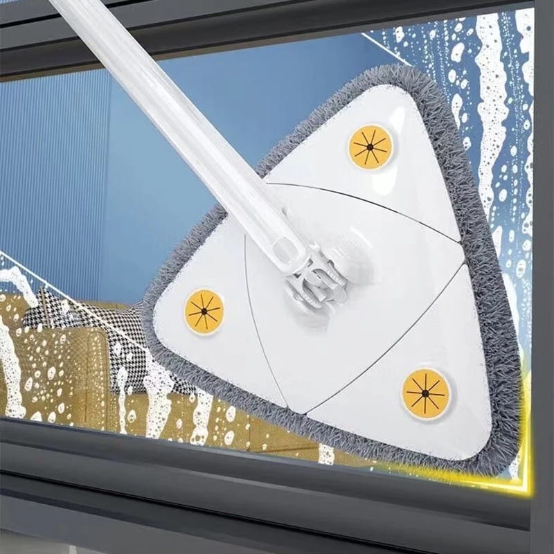 360° Rotatable Triangular Self-squeeze Telescopic Cleaning Mop