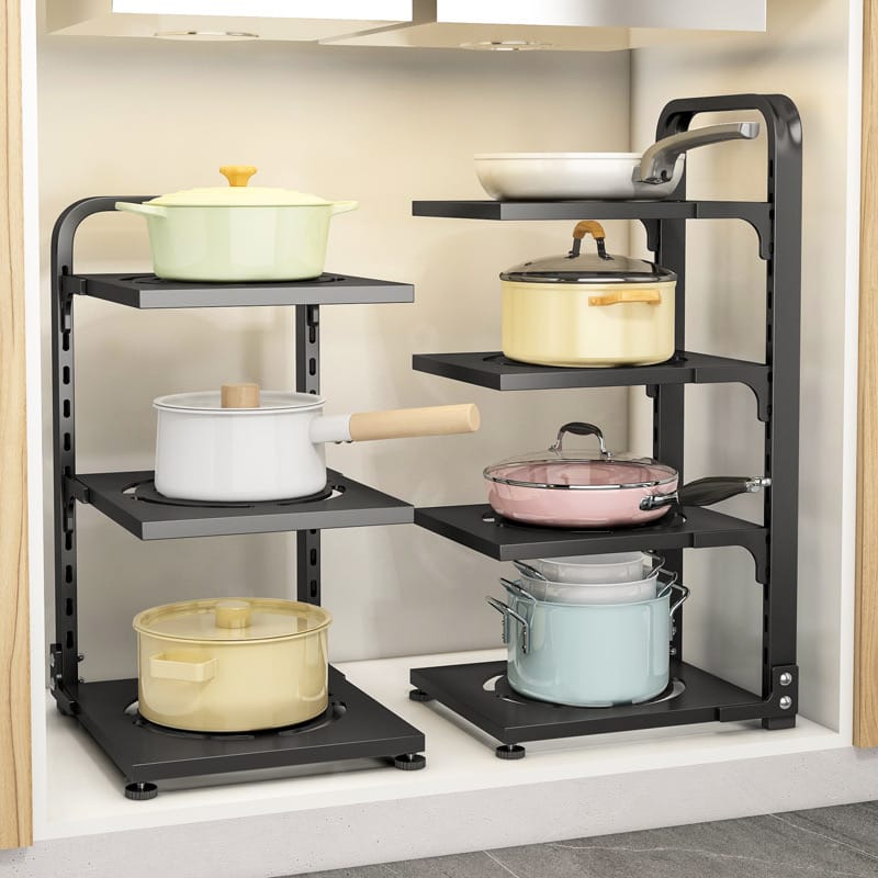 Multi-Layer Adjustable Wall Mountable Cabinet Under Sink Storage Rack