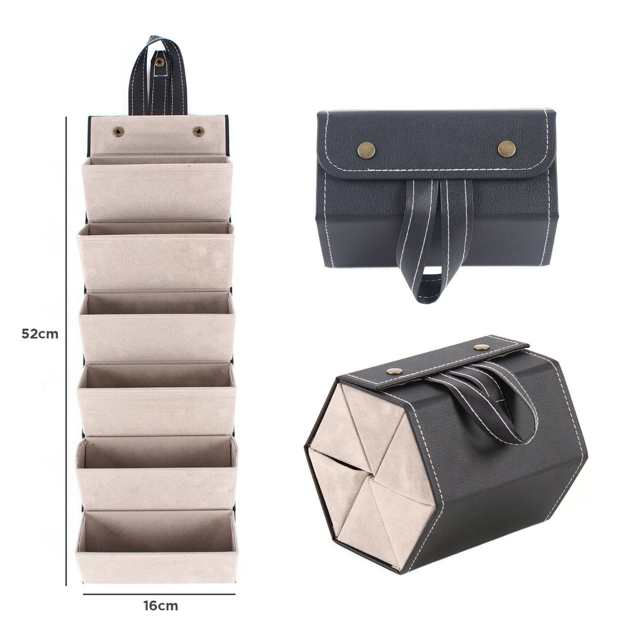 Sunglasses Travel Organizer, 6 Slots Multiple Glasses Case