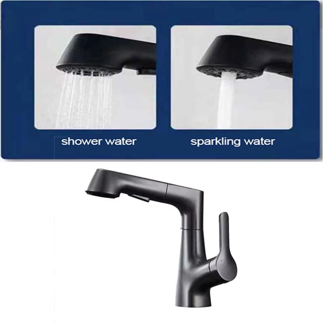 Wash Basin Faucet Modern Bathroom Pull Out Mixer Tap Set