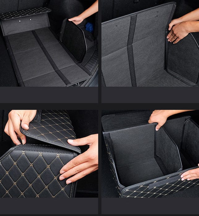 Car Trunk Folding Leather Organizer Storage Box
