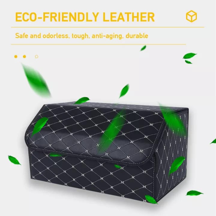 Car Trunk Folding Leather Organizer Storage Box
