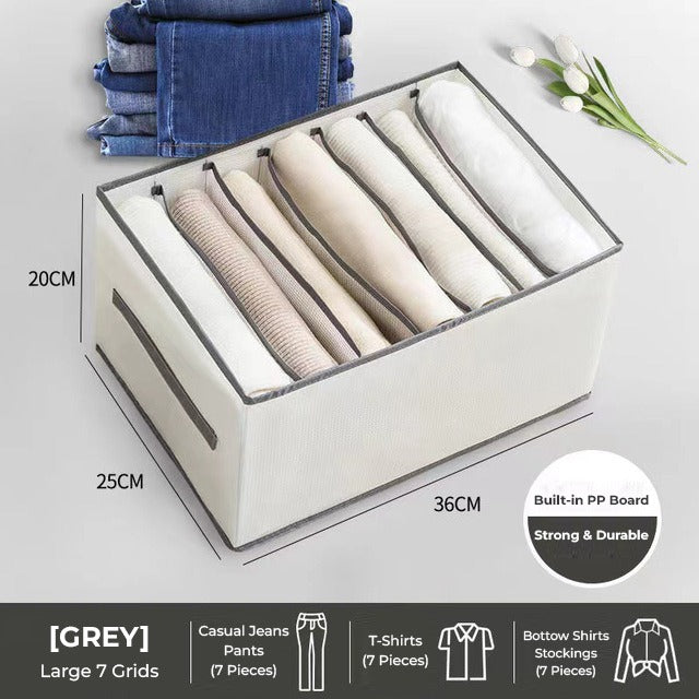 Cloth Organizer Wardrobe Storage Boxes filled with neatly folded clothes for easy storage and organization