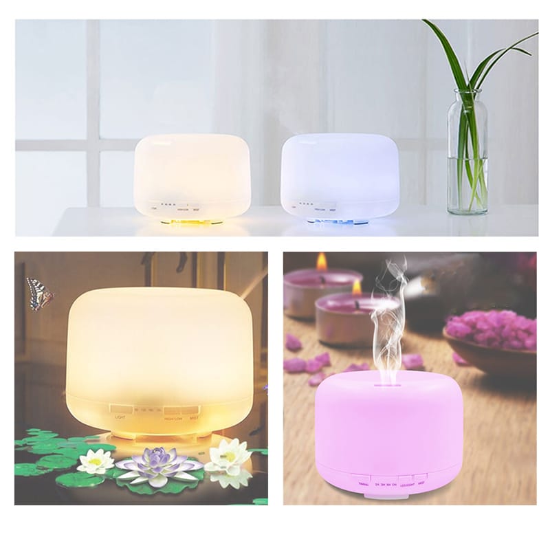 مرطب معطر بالزيوت العطرية بسعة ٥٠٠ مل مع مصباح  ومؤقت