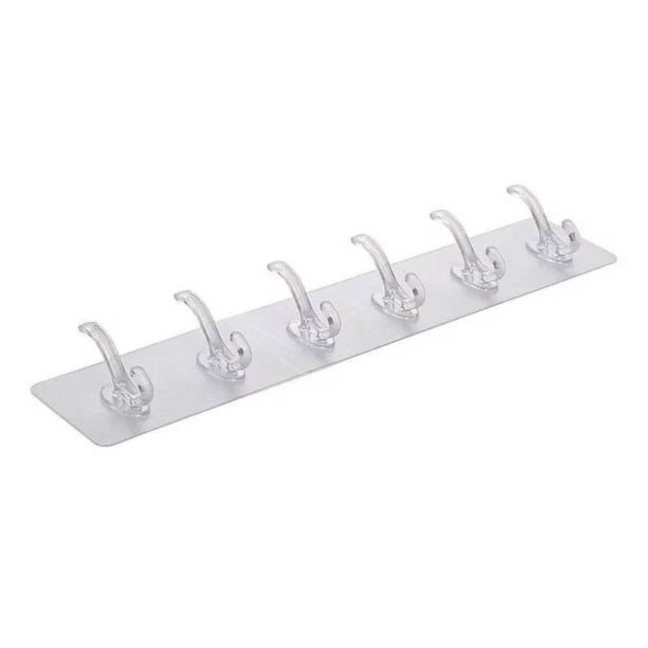 6 Hooks Wall Mount Transparent Hanger