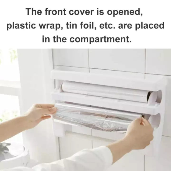 Cling And Aluminium Foil Film Dispenser On A Wall