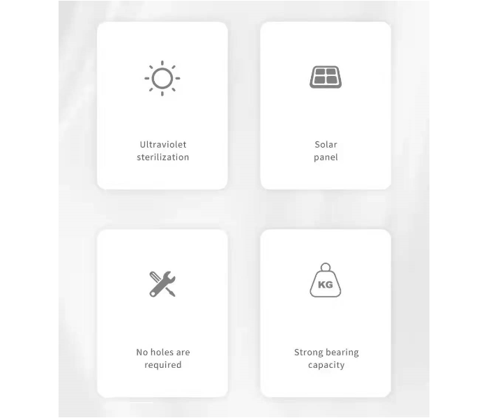 UV Toothbrush Sanitizer Toothpaste Squeezer With Rechargeable Solar Power