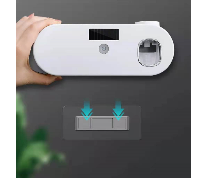 UV Toothbrush Sanitizer Toothpaste Squeezer With Rechargeable Solar Power