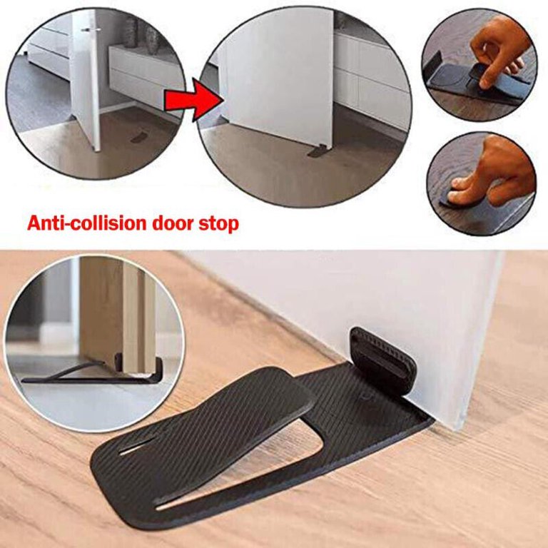Collage image displaying the Anti-Collision Functionality of Innovative Door Stopper