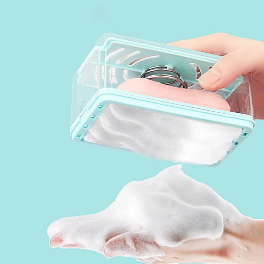Someone holding an Easy Cloth Washing Soap Roller