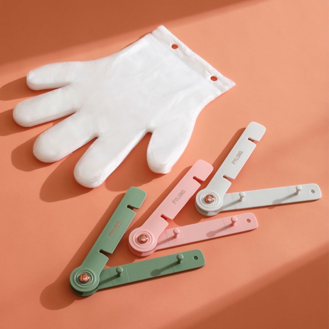 Disposable Hand Gloves with Wall Mount Clip Organizer