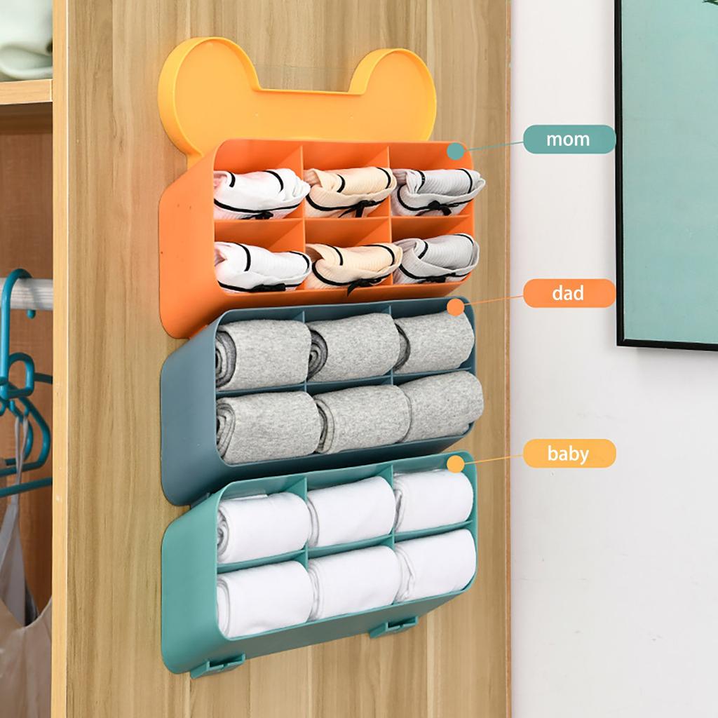 Wall-mounted Creative Underwear Organizer Wardrobe Socks Storage Box Wall-mounted Creative Underwear Organizer Wardrobe Socks Storage Box