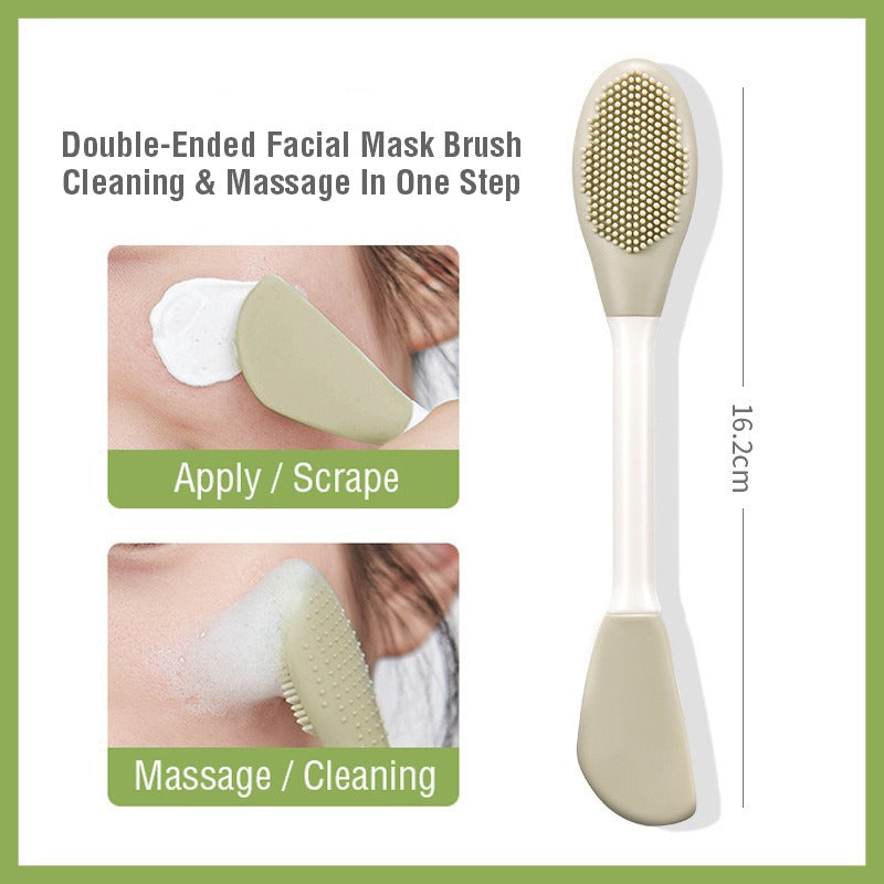 Double-Head Facial Mask Brush - Brushes for DIY Mud Masks, Cleansing, and Skincare