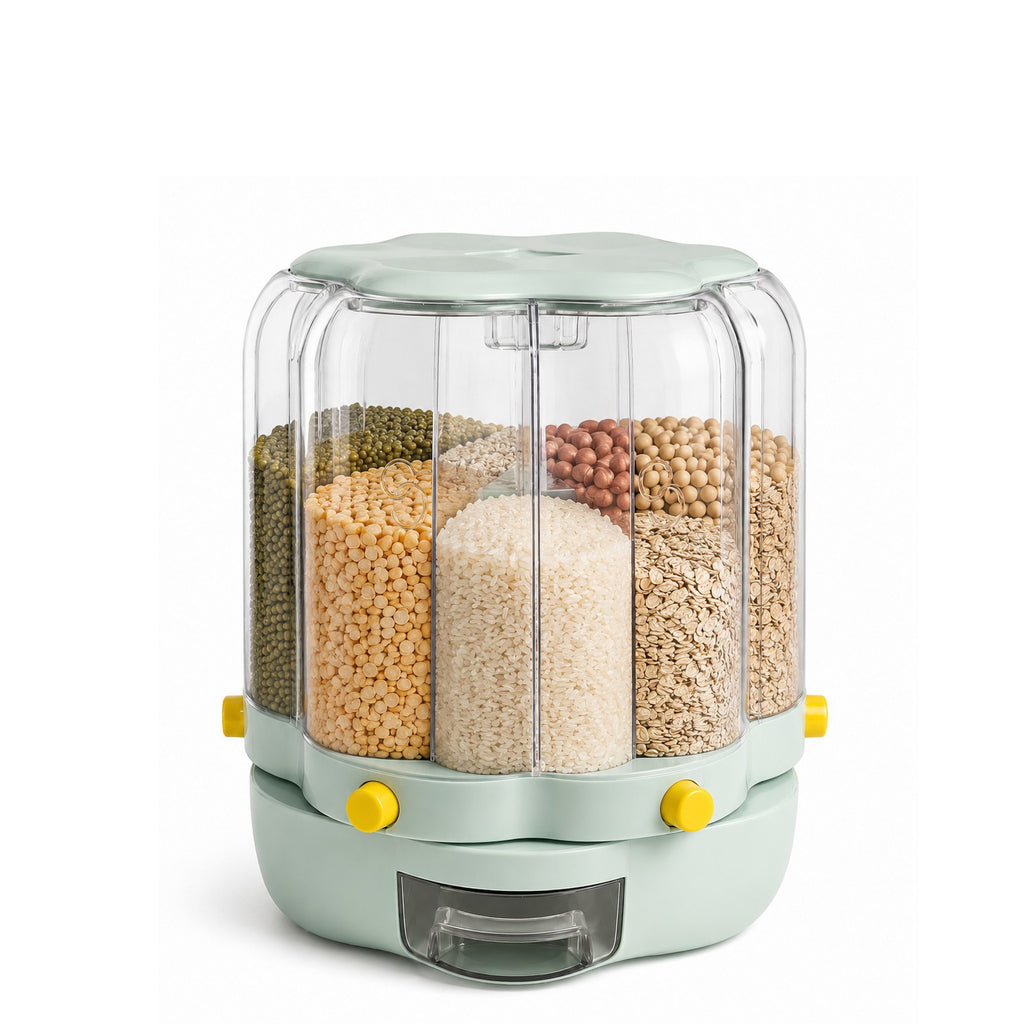 10L Rotating Rice Barrel Multi-Grain Storage Container – 360° Airtight