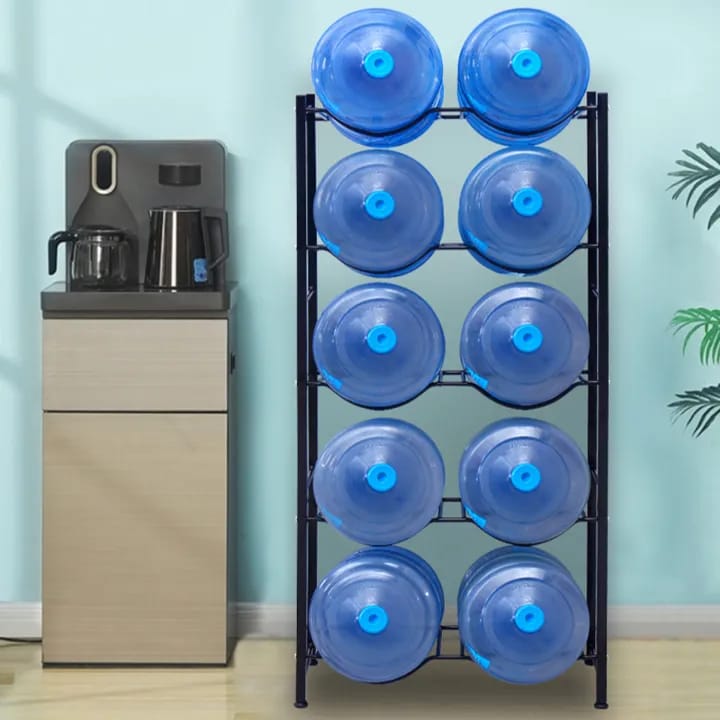5 Gallon Water Bottle Stand placed in the room with some bottles