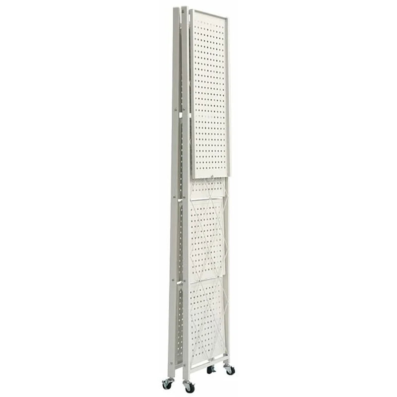 Multi Tier Foldable Storage Rack with Movable Wheel Multi Tier Foldable Storage Rack with Movable Wheel